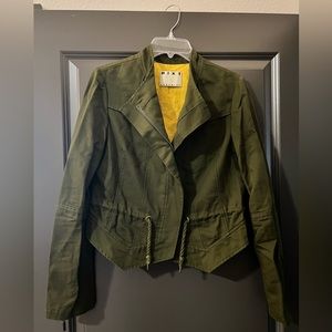 Green Mike Gonzalez Army jacket.